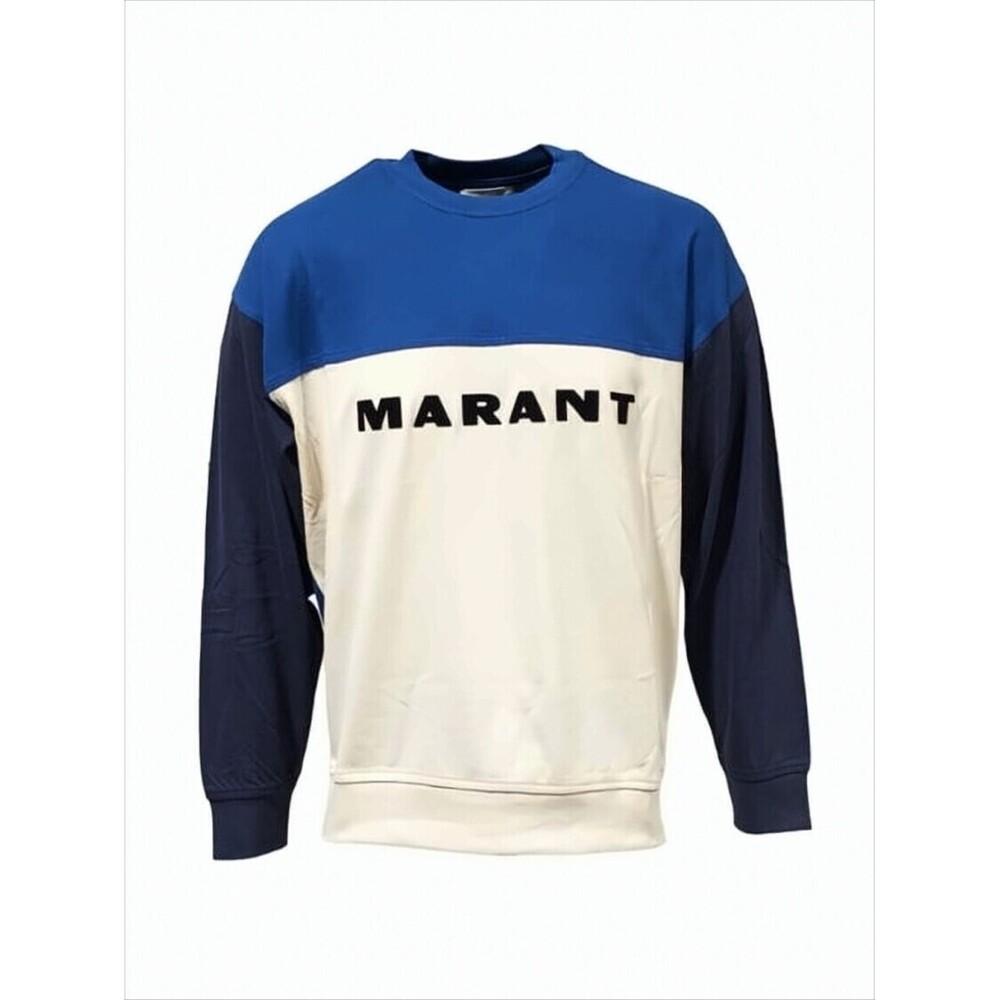 ISABEL MARANT Color-Block Long-Sleeve T-Shirt with Bold Lettering